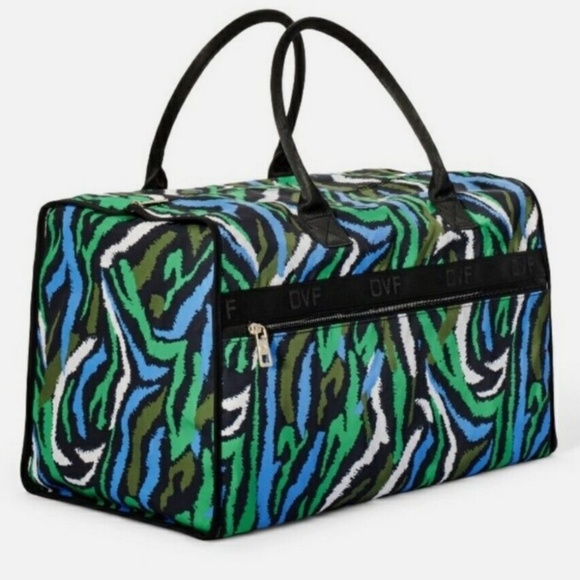 NWT DVF for Target Disco Zebra Green Weekender Bag - Picture 5 of 7